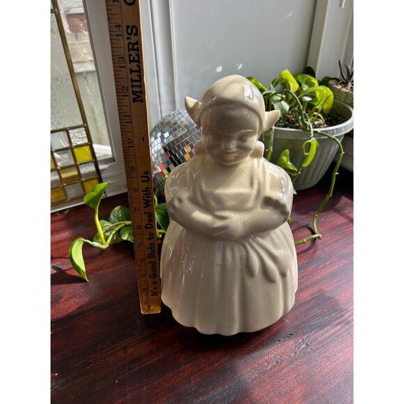 Vintage ACPO American Pottery Co. Ceramic white Dutch girl cookie jar - Picture 2 of 10